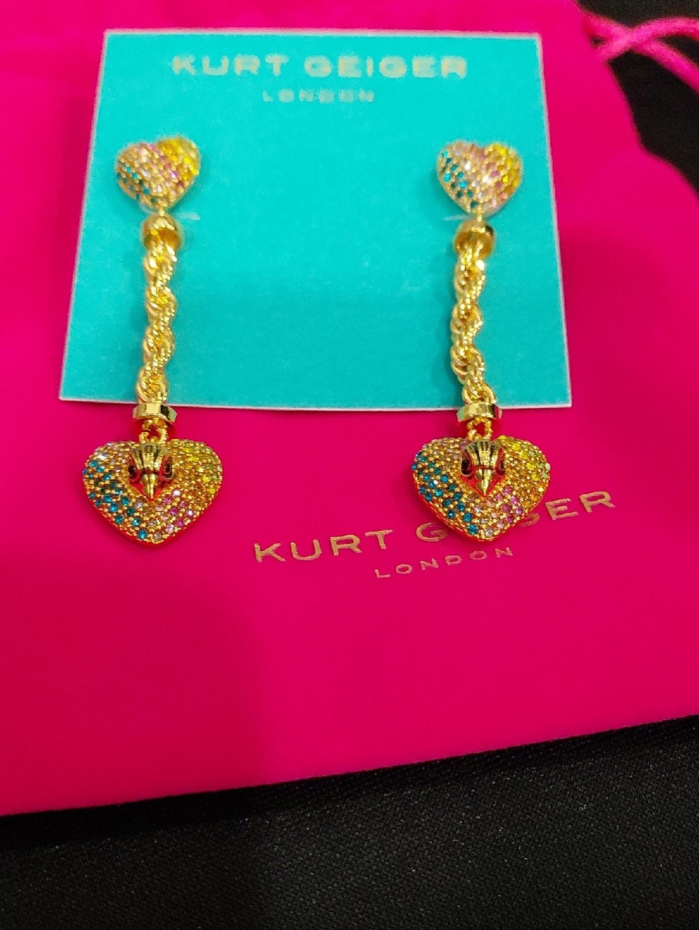 KURT GEIGER EAGLE HEART EARRINGS